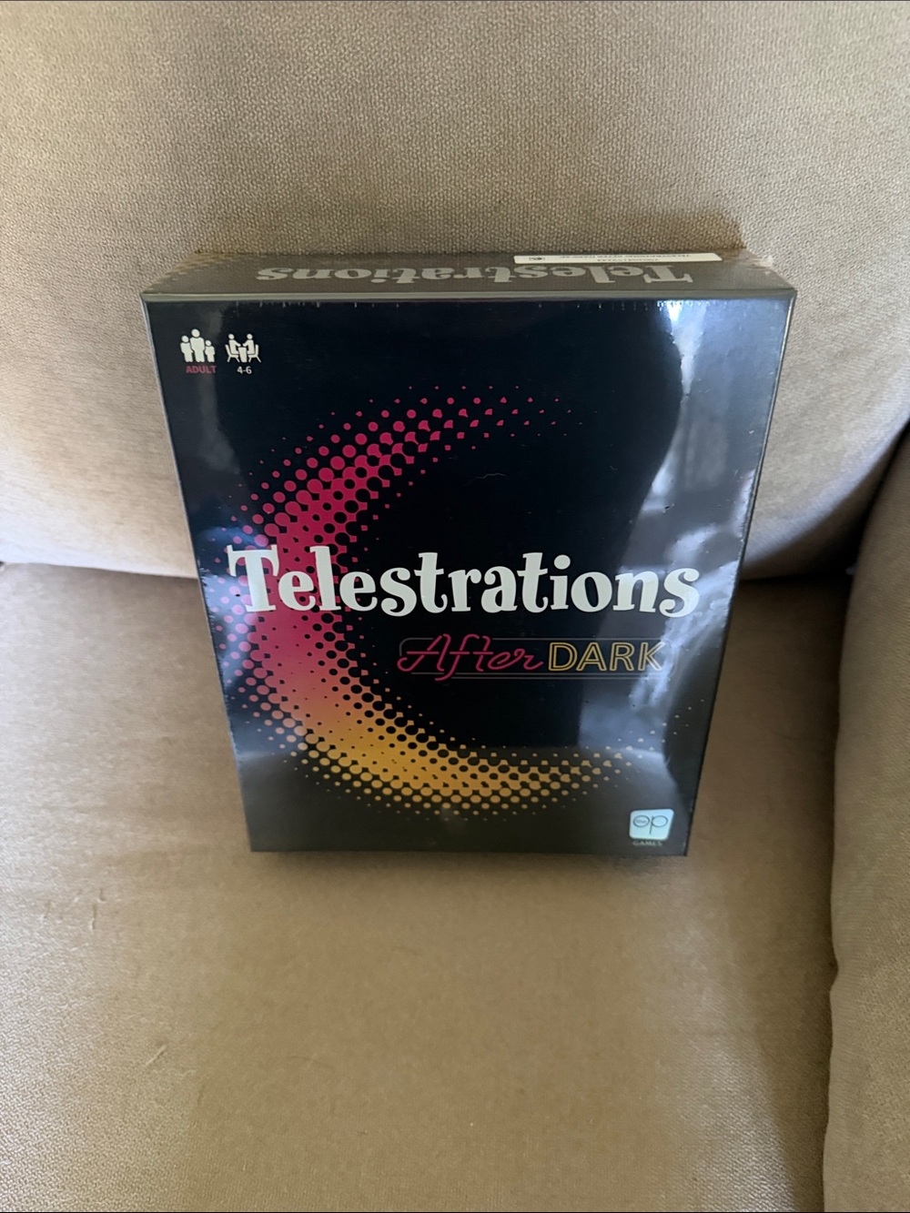 Telestrations After Dark Party Game - Black with Pink & Yellow Accent